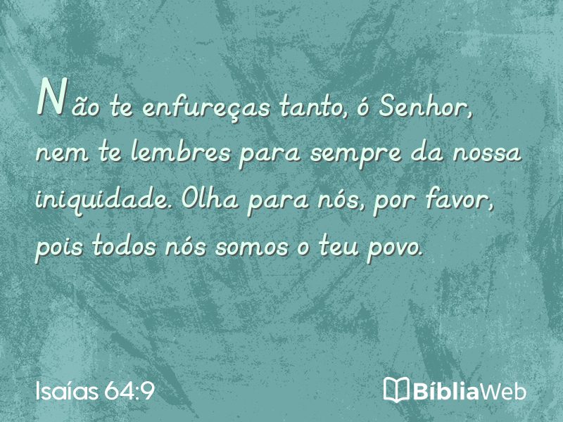 Isaías 64:9 em imagem para compartilhar