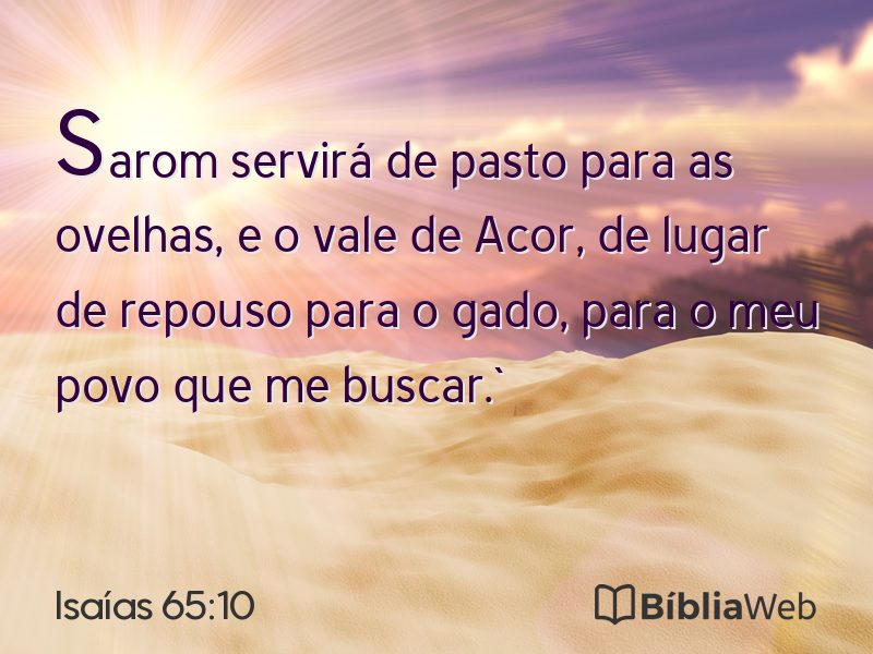 Isaías 65:10 em imagem para compartilhar