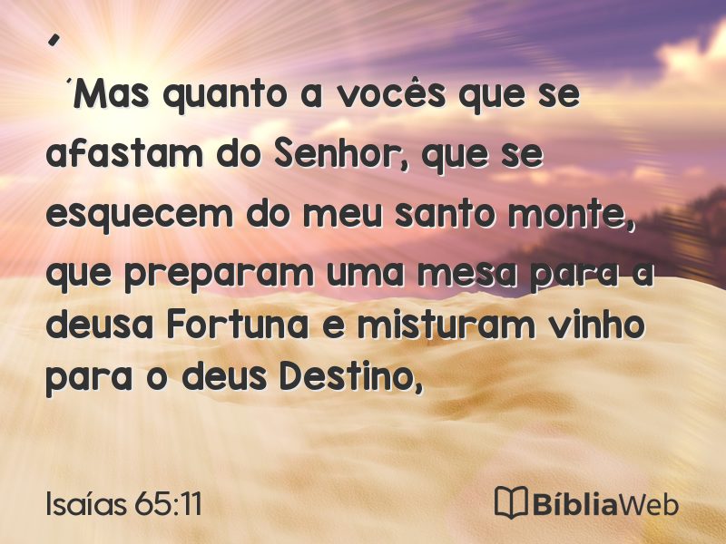 Isaías 65:11 em imagem para compartilhar