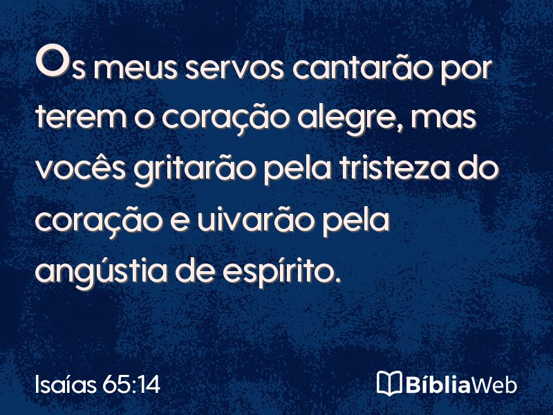 Isaías 65:14 em imagem para compartilhar