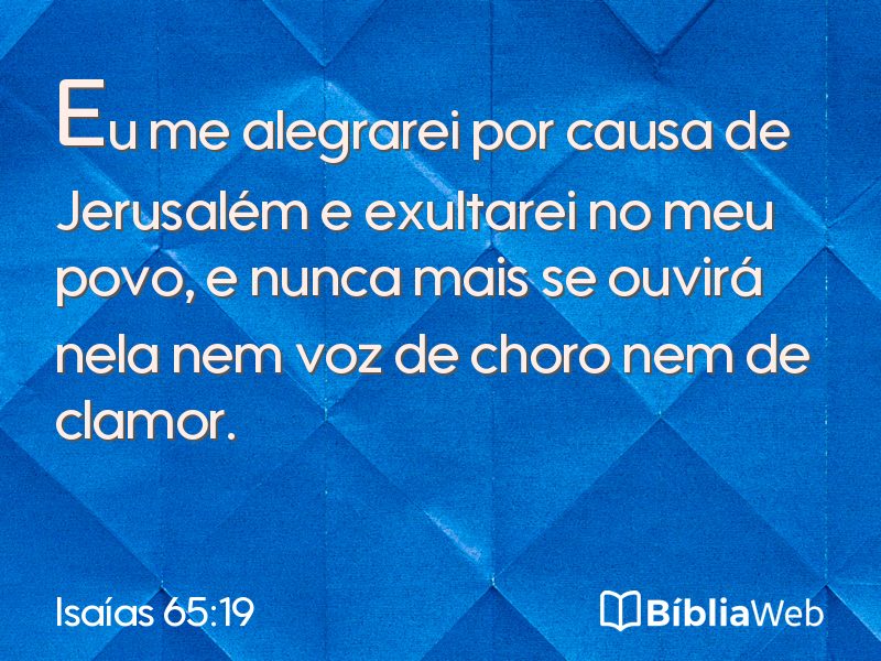 Isaías 65:19 em imagem para compartilhar