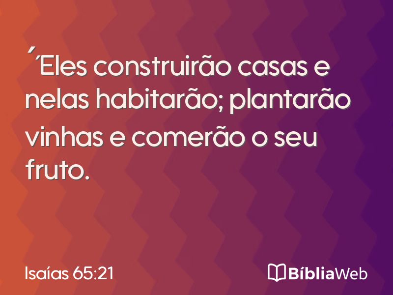 Isaías 65:21 em imagem para compartilhar