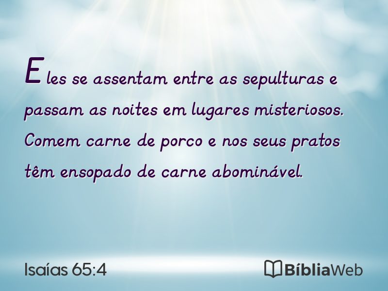 Isaías 65:4 em imagem para compartilhar