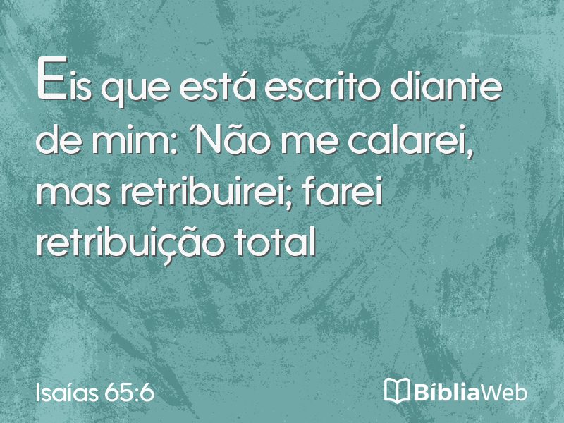 Isaías 65:6 em imagem para compartilhar