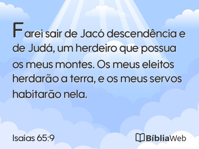 Isaías 65:9 em imagem para compartilhar
