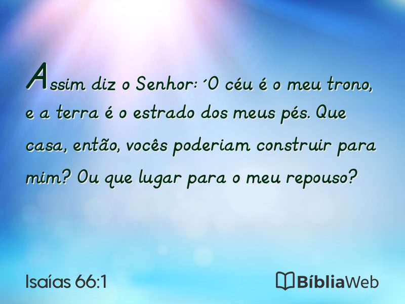 Isaías 66:1 em imagem para compartilhar