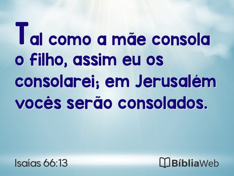 Isaías 66:13 em imagem para compartilhar