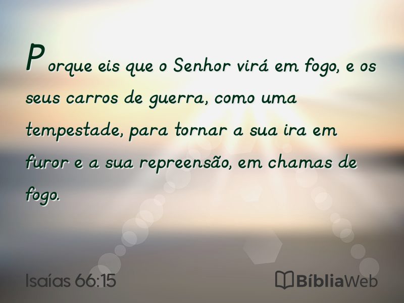 Isaías 66:15 em imagem para compartilhar