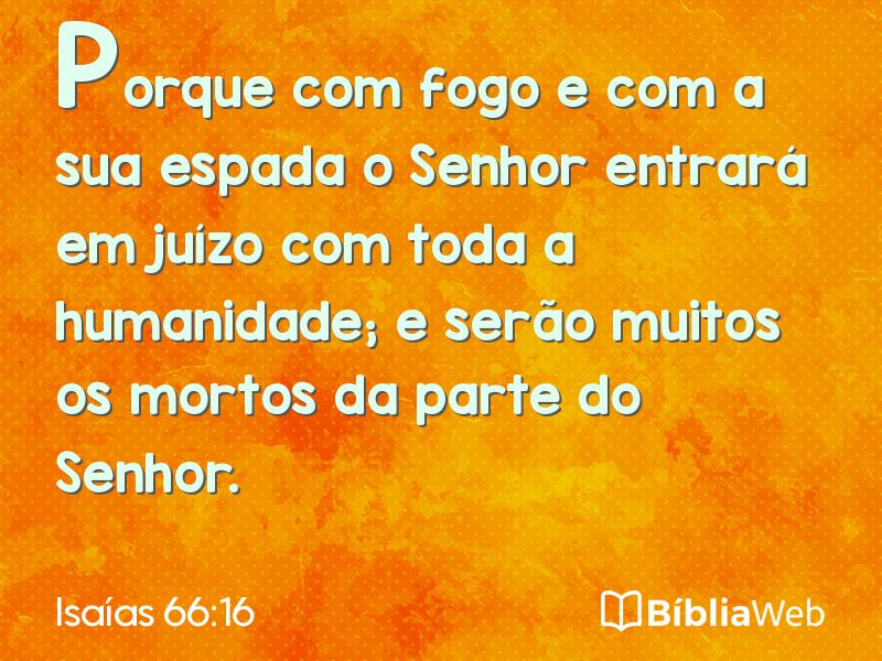 Isaías 66:16 em imagem para compartilhar