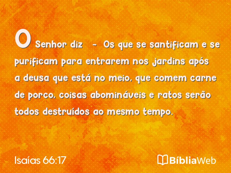Isaías 66:17 em imagem para compartilhar