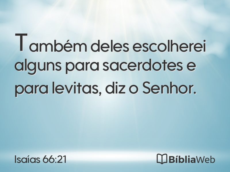 Isaías 66:21 em imagem para compartilhar
