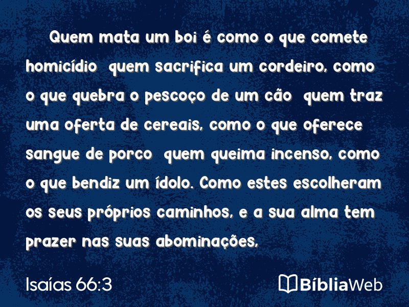 Isaías 66:3 em imagem para compartilhar
