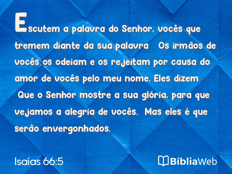 Isaías 66:5 em imagem para compartilhar