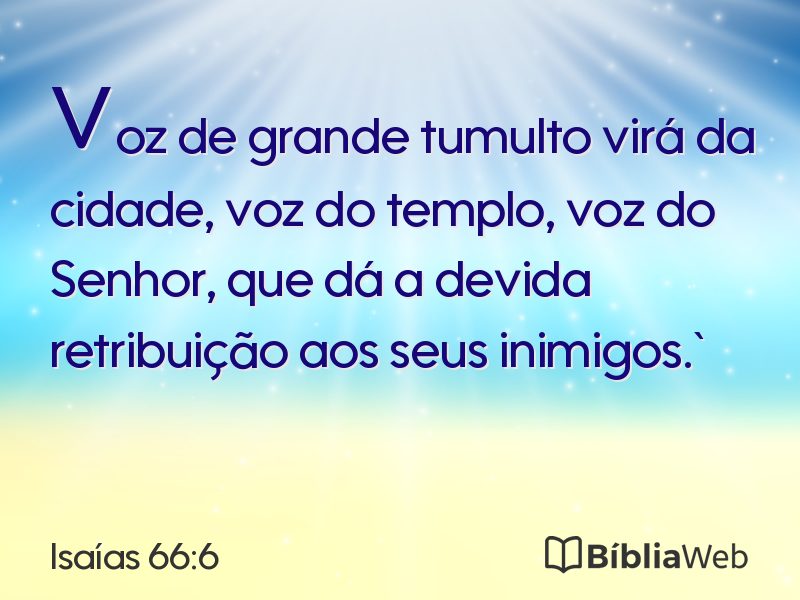 Isaías 66:6 em imagem para compartilhar