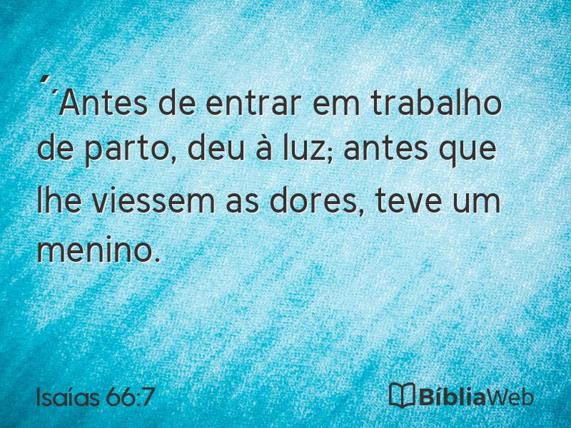 Isaías 66:7 em imagem para compartilhar