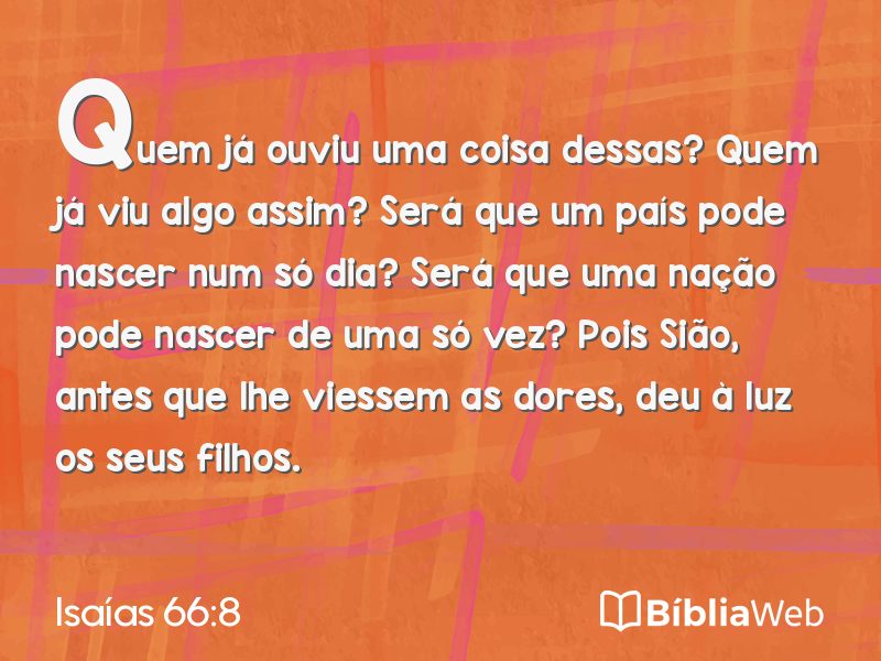 Isaías 66:8 em imagem para compartilhar