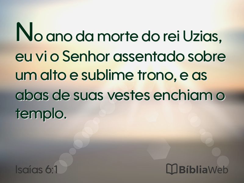 Isaías 6:1 em imagem para compartilhar