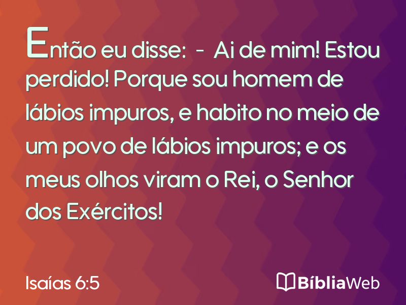 Isaías 6:5 em imagem para compartilhar