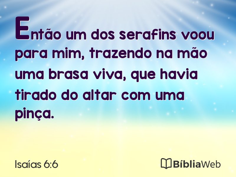 Isaías 6:6 em imagem para compartilhar