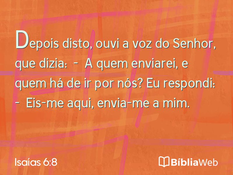Isaías 6:8 em imagem para compartilhar