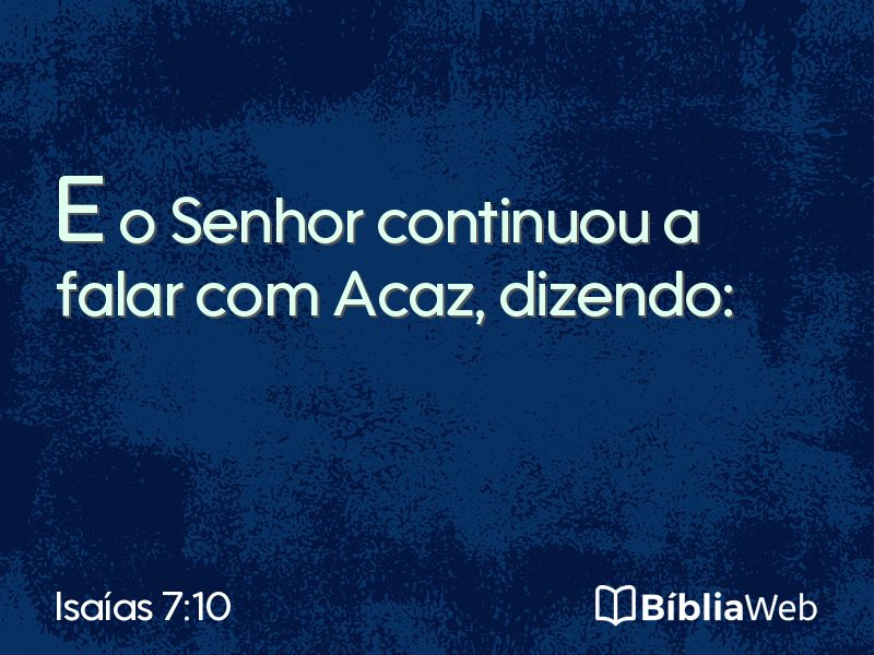Isaías 7:10 em imagem para compartilhar