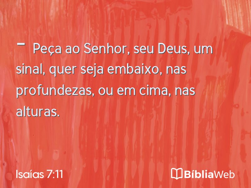 Isaías 7:11 em imagem para compartilhar