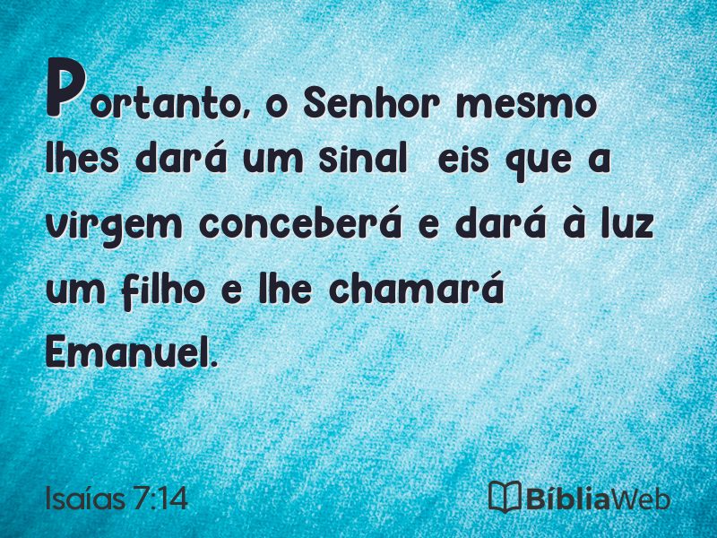 Isaías 7:14 em imagem para compartilhar
