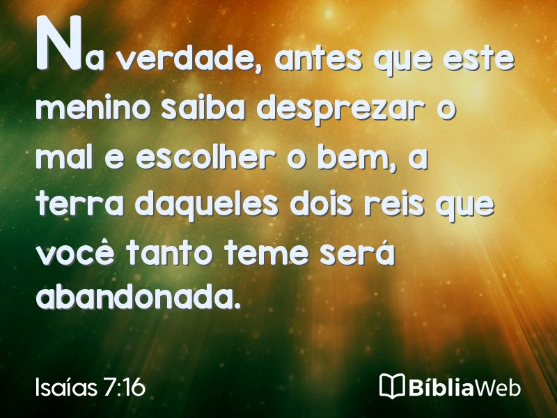 Isaías 7:16 em imagem para compartilhar