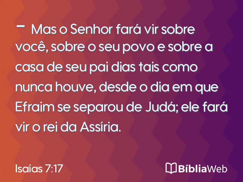 Isaías 7:17 em imagem para compartilhar