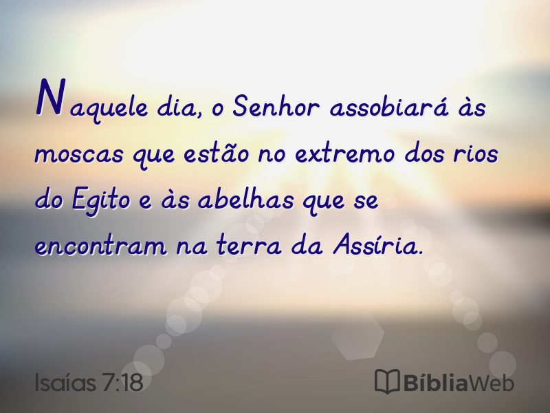 Isaías 7:18 em imagem para compartilhar