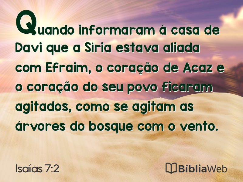 Isaías 7:2 em imagem para compartilhar