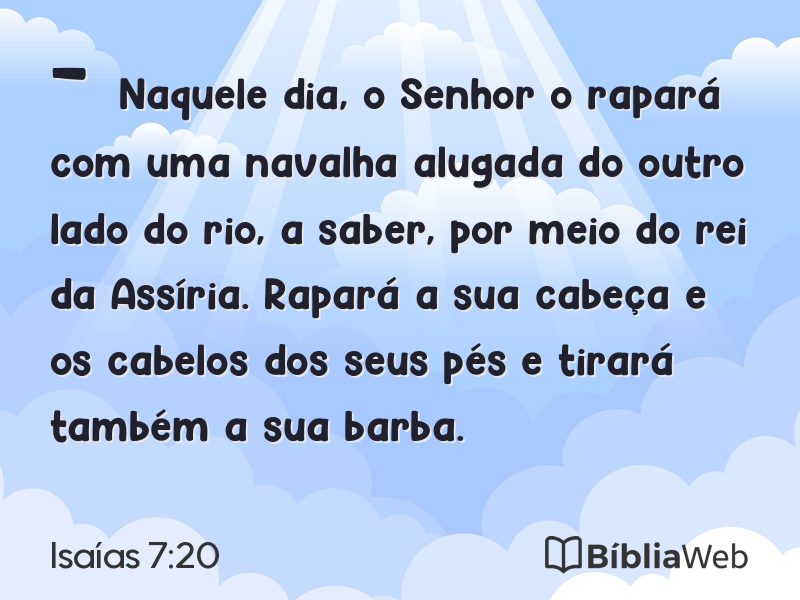 Isaías 7:20 em imagem para compartilhar