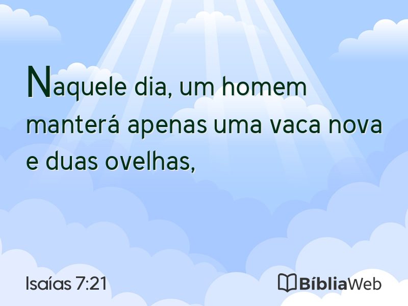 Isaías 7:21 em imagem para compartilhar