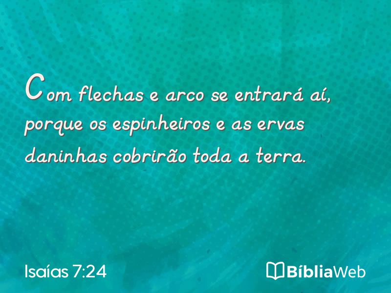 Isaías 7:24 em imagem para compartilhar