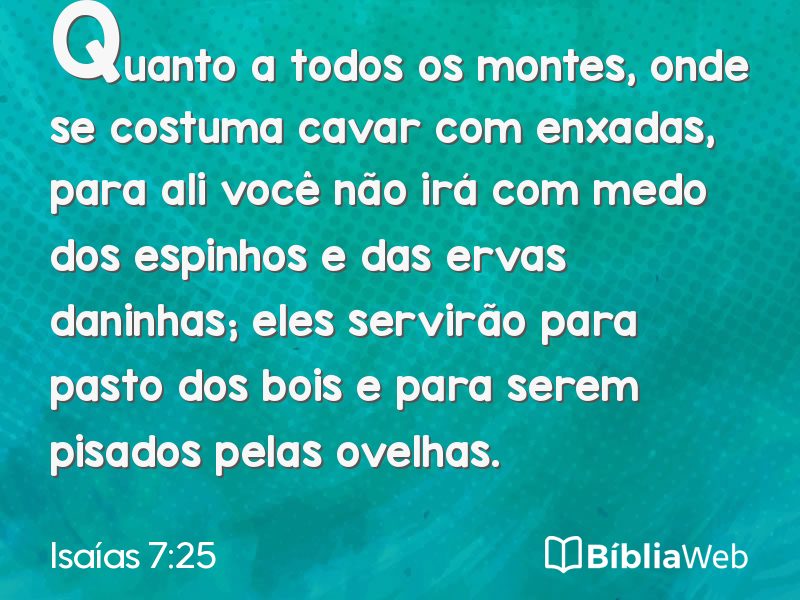 Isaías 7:25 em imagem para compartilhar