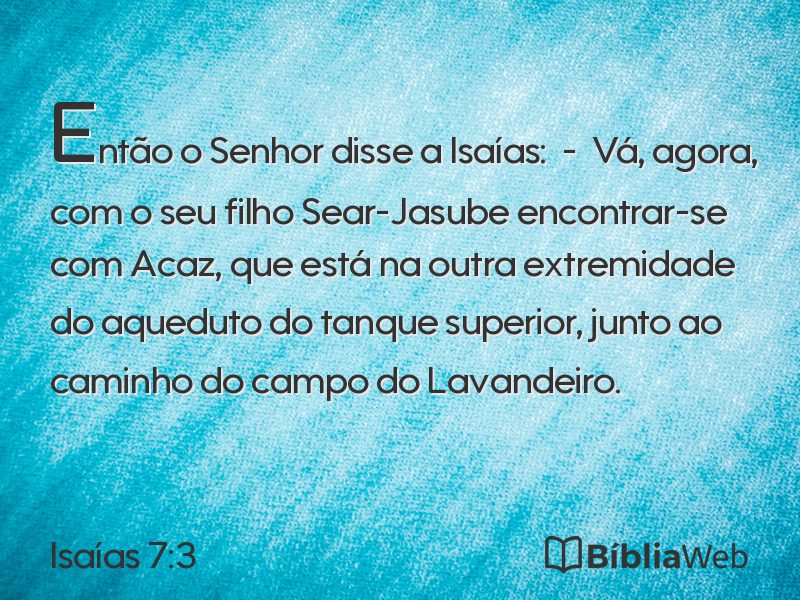 Isaías 7:3 em imagem para compartilhar