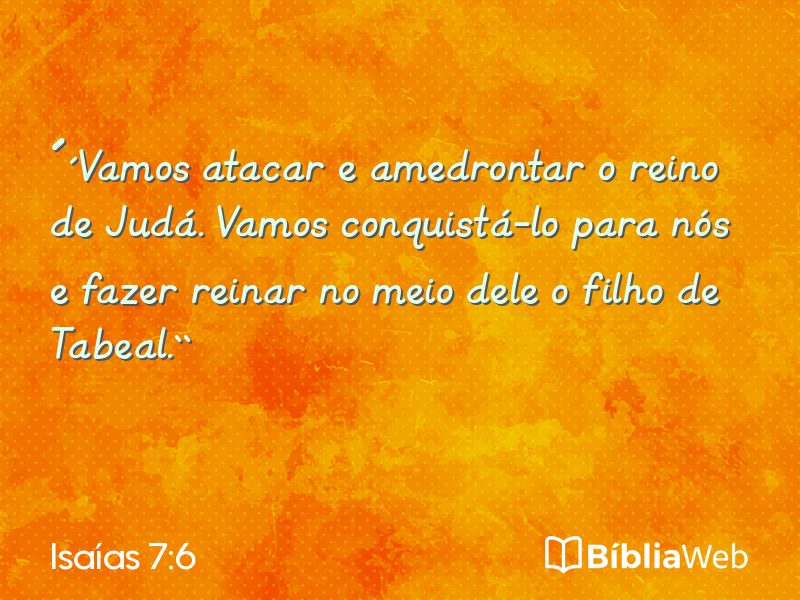 Isaías 7:6 em imagem para compartilhar