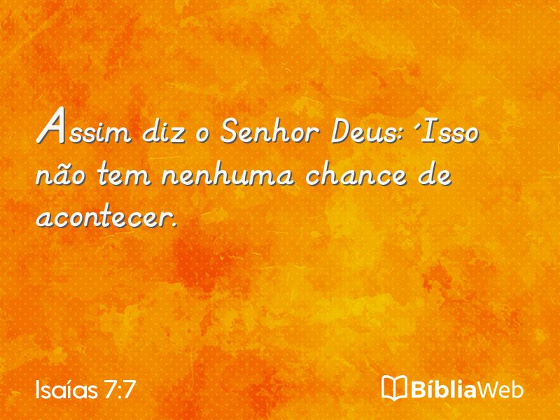 Isaías 7:7 em imagem para compartilhar