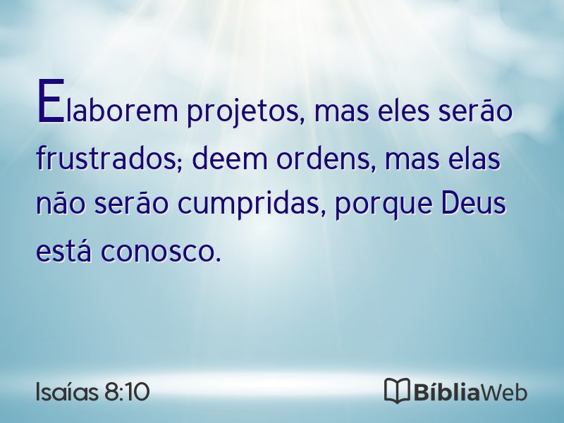 Isaías 8:10 em imagem para compartilhar