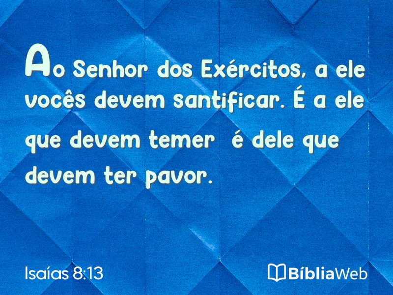 Isaías 8:13 em imagem para compartilhar