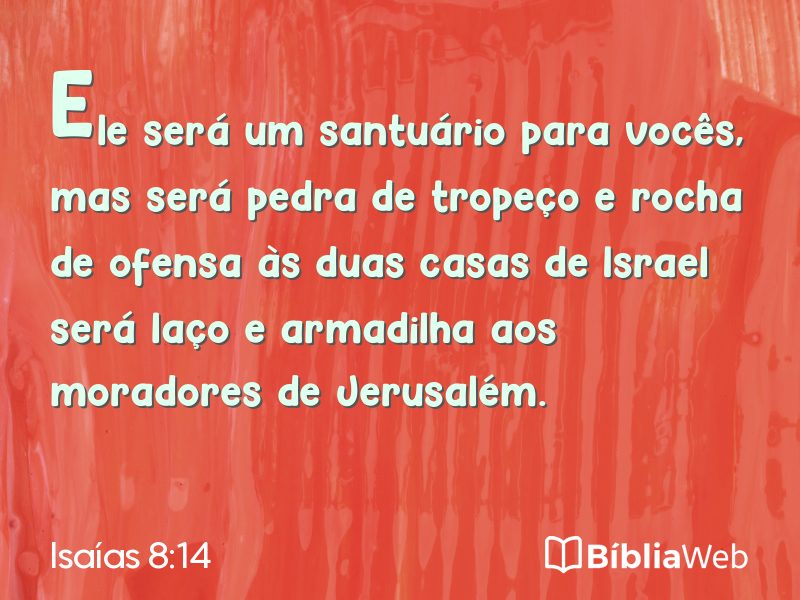 Isaías 8:14 em imagem para compartilhar