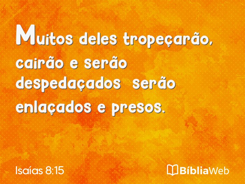 Isaías 8:15 em imagem para compartilhar