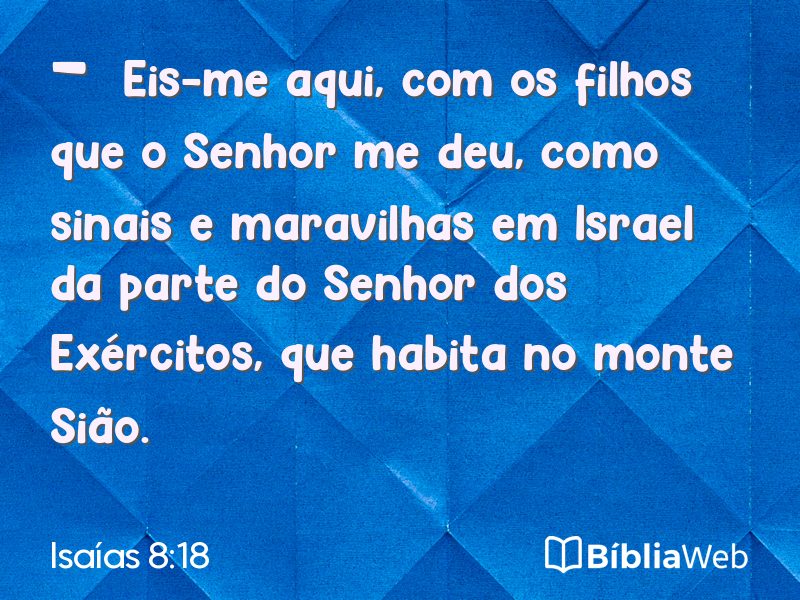 Isaías 8:18 em imagem para compartilhar