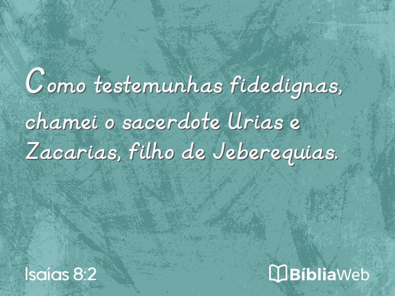 Isaías 8:2 em imagem para compartilhar