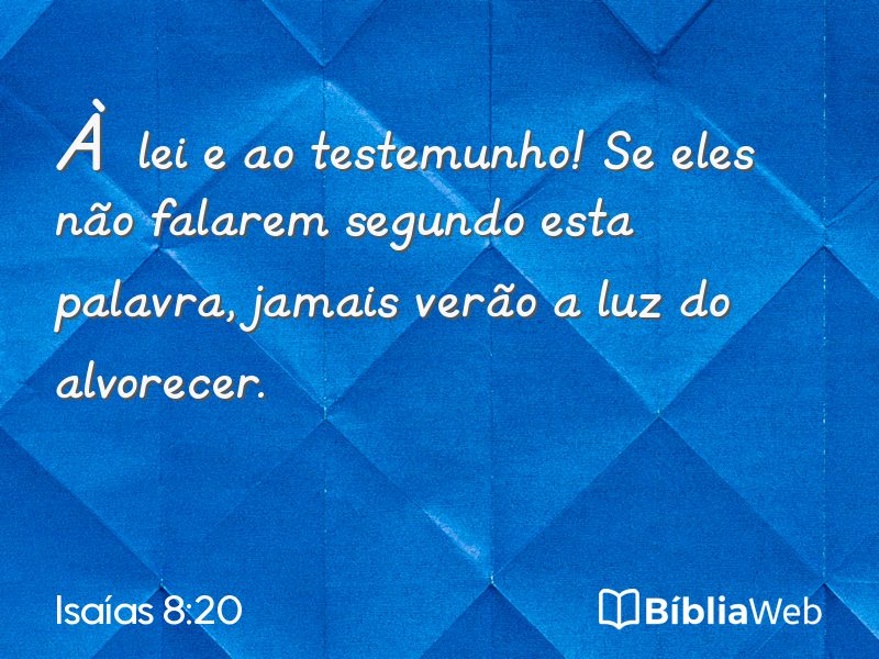 Isaías 8:20 em imagem para compartilhar