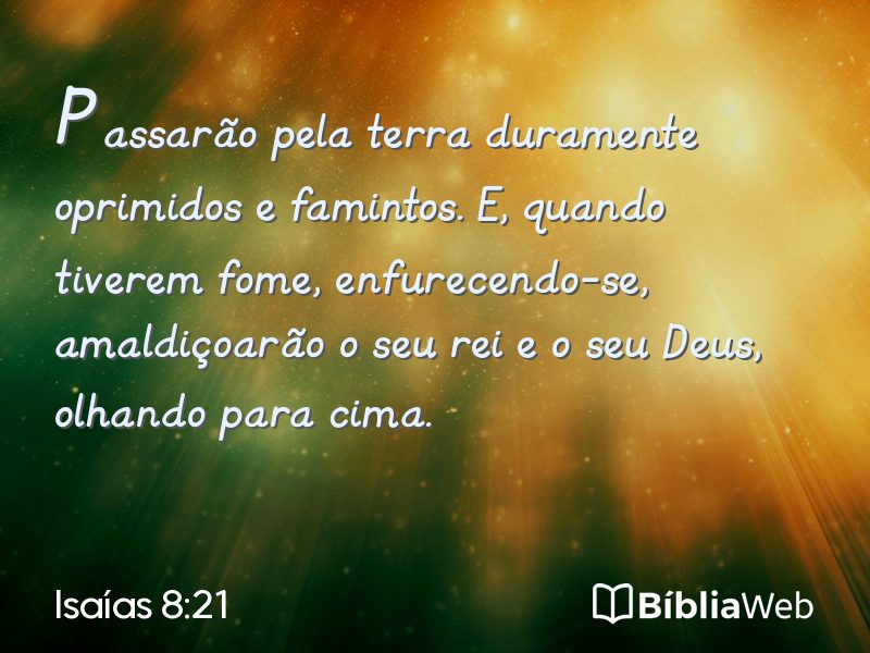 Isaías 8:21 em imagem para compartilhar