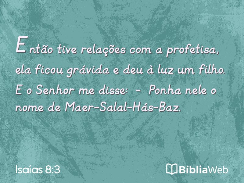Isaías 8:3 em imagem para compartilhar