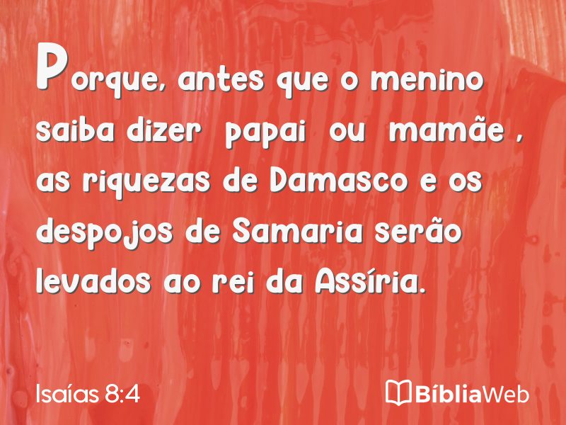 Isaías 8:4 em imagem para compartilhar