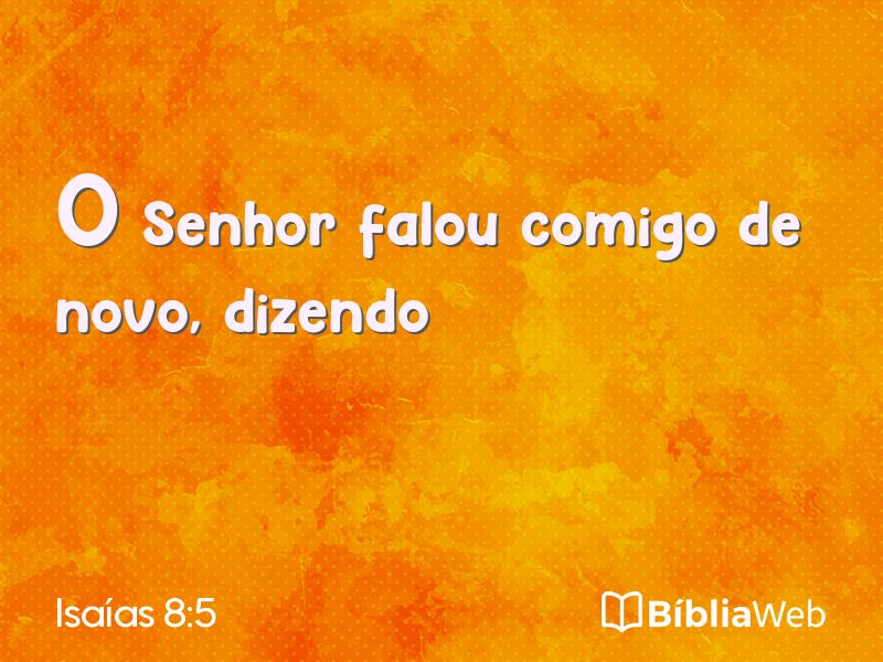 Isaías 8:5 em imagem para compartilhar
