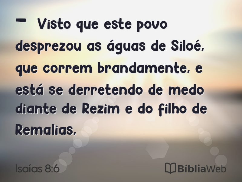 Isaías 8:6 em imagem para compartilhar